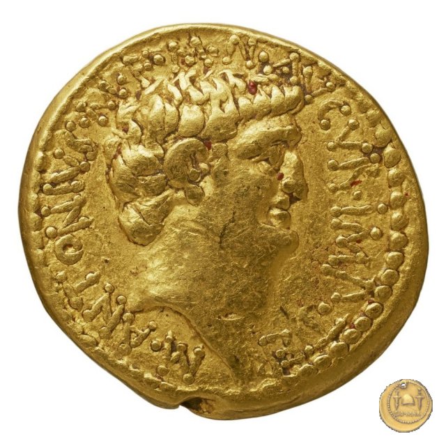 533/3 - aureo M. Antonius / Octavia 38 BC (Itinerante con M. Antonius)