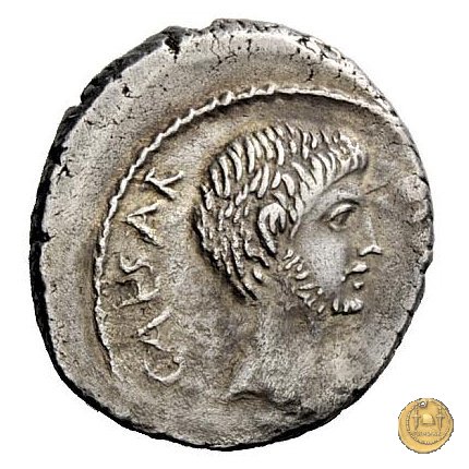 534/3 - denario C. Iulius Caesar Octavianus / M. Vipsanius Agrippa 38 BC (Itinerante con Octavianus)