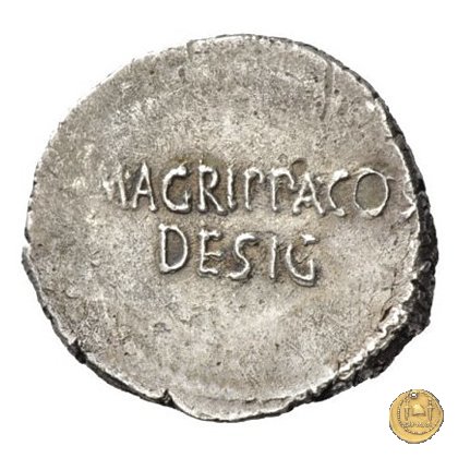 534/3 - denario C. Iulius Caesar Octavianus / M. Vipsanius Agrippa 38 a.C. (Itinerante con Octavianus)