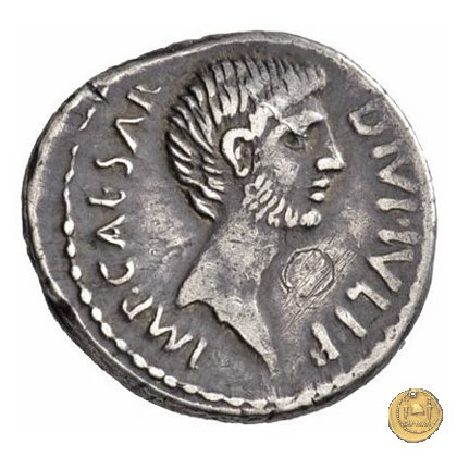 534/3 - denario C. Iulius Caesar Octavianus / M. Vipsanius Agrippa 38 BC (Itinerante con Octavianus)