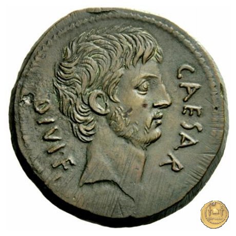 535/1 - bronzo C. Iulius Caesar Octavianus 38 BC (Italia)