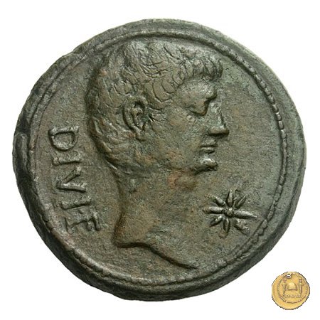 535/2 - bronzo C. Iulius Caesar Octavianus 38 BC (Italia)