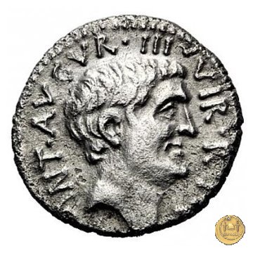 536/4 - denario M. Antonius 37 BC (Itinerante con M. Antonius)