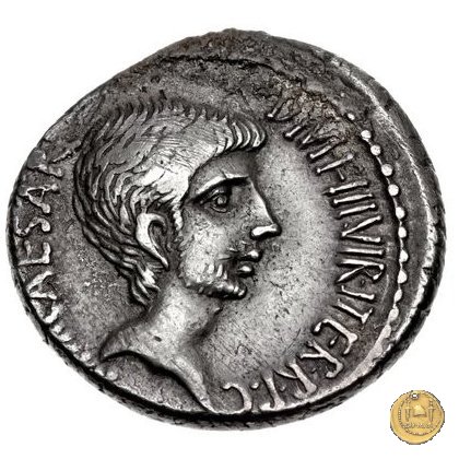 538/1 - denario C. Iulius Caesar Octavianus 37 a.C. (Itinerante con Octavianus)