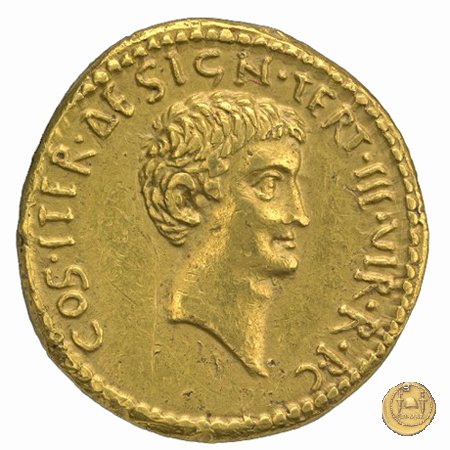 541/1 - aureo M. Antonius 34 BC (Itinerante con M. Antonius)