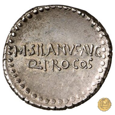 542/1 - denario M. Antonius / M. Iunius Silanus 33 BC (Itinerante con M. Antonius)