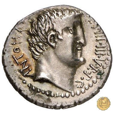 542/1 - denario M. Antonius / M. Iunius Silanus 33 BC (Itinerante con M. Antonius)