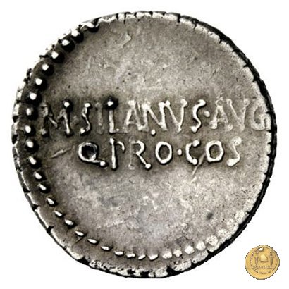 542/1 - denario M. Antonius / M. Iunius Silanus 33 BC (Itinerante con M. Antonius)