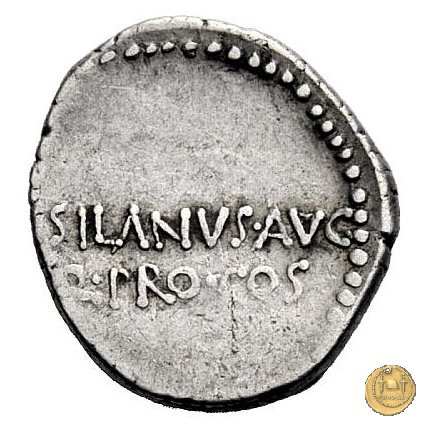 542/1 - denario M. Antonius / M. Iunius Silanus 33 BC (Itinerante con M. Antonius)