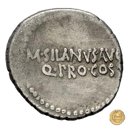 542/1 - denario M. Antonius / M. Iunius Silanus 33 BC (Itinerante con M. Antonius)