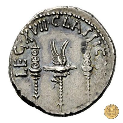 544/10 - denario LEG. XVII CLASSICAE 32-31 BC (Itinerante con M. Antonius)