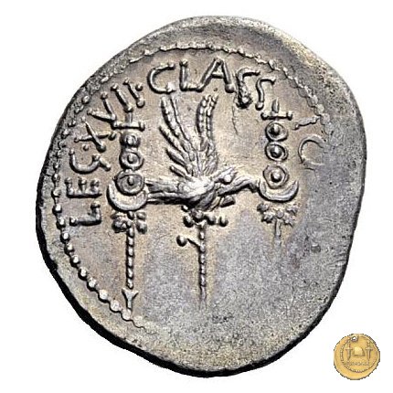 544/10 - denario LEG. XVII CLASSICAE 32-31 BC (Itinerante con M. Antonius)