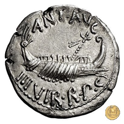 544/10 - denario LEG. XVII CLASSICAE 32-31 BC (Itinerante con M. Antonius)