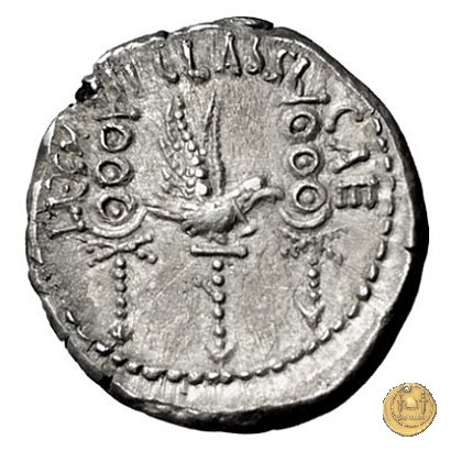 544/10 - denario LEG. XVII CLASSICAE 32-31 BC (Itinerante con M. Antonius)