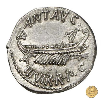 544/10 - denario LEG. XVII CLASSICAE 32-31 BC (Itinerante con M. Antonius)