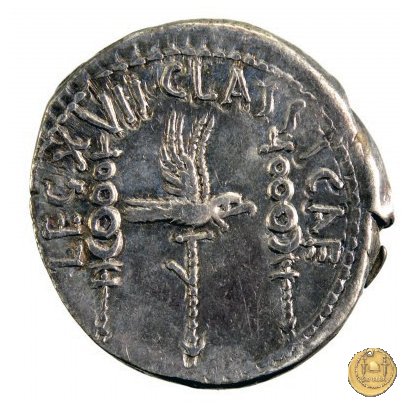 544/10 - denario LEG. XVII CLASSICAE 32-31 BC (Itinerante con M. Antonius)