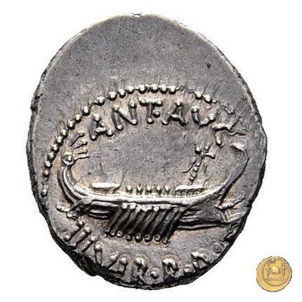 544/10 - denario LEG. XVII CLASSICAE 32-31 BC (Itinerante con M. Antonius)