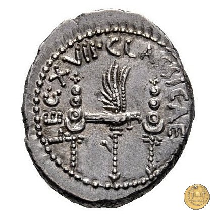 544/10 - denario LEG. XVII CLASSICAE 32-31 BC (Itinerante con M. Antonius)