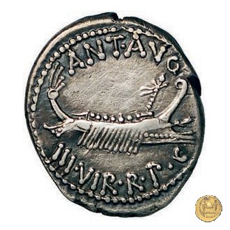 544/11 - denario LEG. XVIII LYBICAE 32-31 BC (Itinerante con M. Antonius)