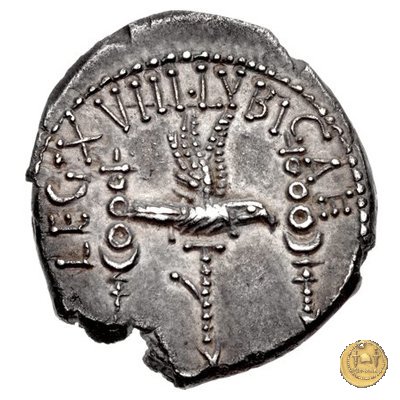 544/11 - denario LEG. XVIII LYBICAE 32-31 BC (Itinerante con M. Antonius)