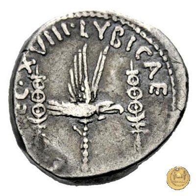 544/11 - denario LEG. XVIII LYBICAE 32-31 BC (Itinerante con M. Antonius)