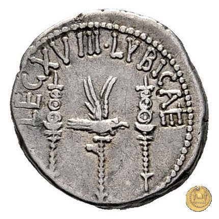 544/11 - denario LEG. XVIII LYBICAE 32-31 BC (Itinerante con M. Antonius)