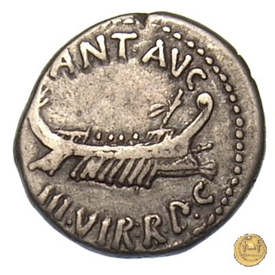 544/12 - denario CHORTIS SPECVLATORVM 32-31 BC (Itinerante con M. Antonius)