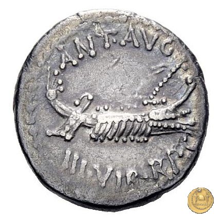 544/12 - denario CHORTIS SPECVLATORVM 32-31 BC (Itinerante con M. Antonius)