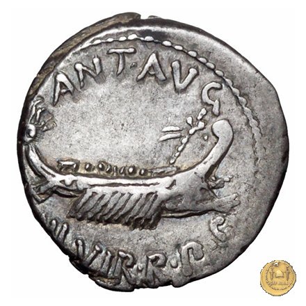 544/12 - denario CHORTIS SPECVLATORVM 32-31 BC (Itinerante con M. Antonius)