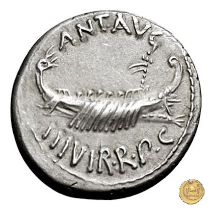 544/12 - denario CHORTIS SPECVLATORVM 32-31 BC (Itinerante con M. Antonius)