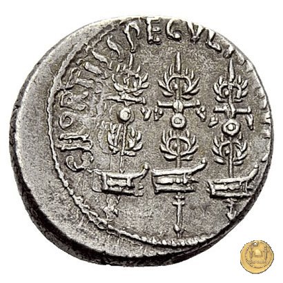 544/12 - denario CHORTIS SPECVLATORVM 32-31 BC (Itinerante con M. Antonius)