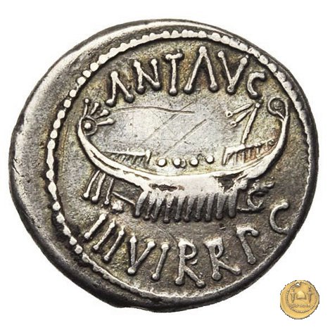544/12 - denario CHORTIS SPECVLATORVM 32-31 BC (Itinerante con M. Antonius)