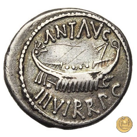 544/12 - denario CHORTIS SPECVLATORVM 32-31 BC (Itinerante con M. Antonius)