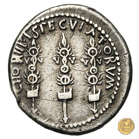 544/12 - denario CHORTIS SPECVLATORVM 32-31 BC (Itinerante con M. Antonius)