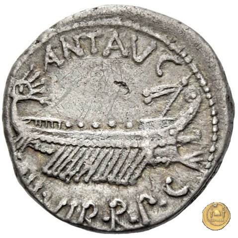 544/12 - denario CHORTIS SPECVLATORVM 32-31 BC (Itinerante con M. Antonius)