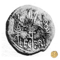 544/13 - denario LEG PRI (legionis primae) 32-31 BC (Itinerante con M. Antonius)