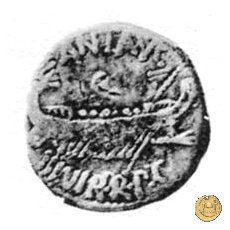 544/13 - denario LEG PRI (legionis primae) 32-31 BC (Itinerante con M. Antonius)