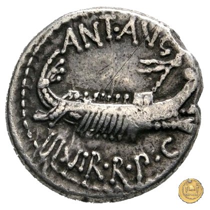 544/13 - denario LEG PRI (legionis primae) 32-31 BC (Itinerante con M. Antonius)