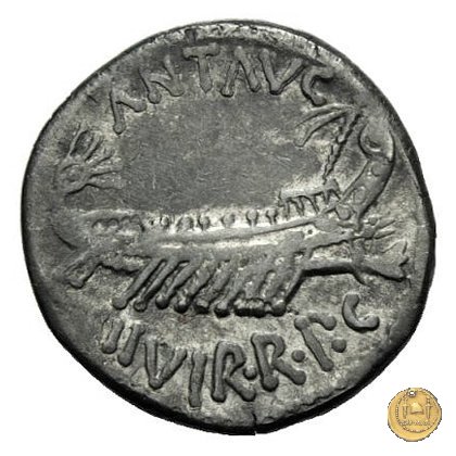 544/13 - denario LEG PRI (legionis primae) 32-31 BC (Itinerante con M. Antonius)