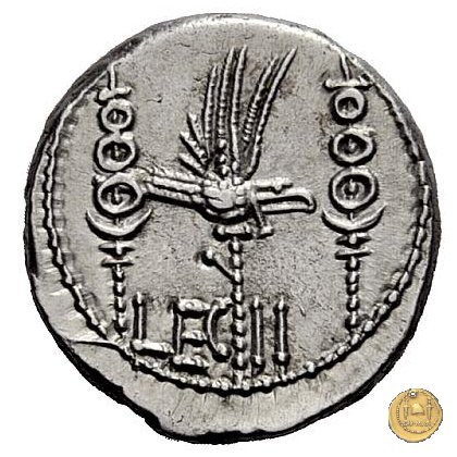 544/14 - denario LEG. II (legionis secundae) 32-31 BC (Itinerante con M. Antonius)