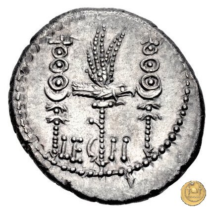 544/14 - denario LEG. II (legionis secundae) 32-31 BC (Itinerante con M. Antonius)