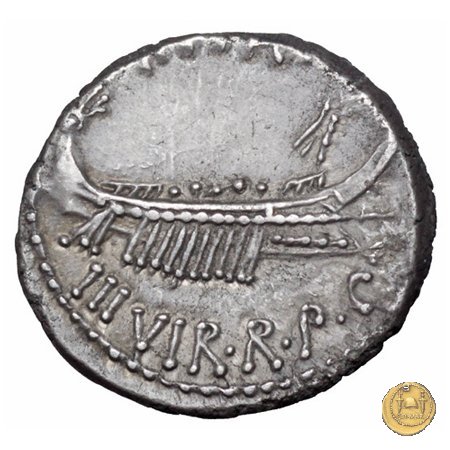 544/14 - denario LEG. II (legionis secundae) 32-31 BC (Itinerante con M. Antonius)