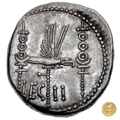 544/14 - denario LEG. II (legionis secundae) 32-31 BC (Itinerante con M. Antonius)