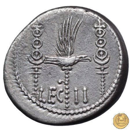 544/14 - denario LEG. II (legionis secundae) 32-31 BC (Itinerante con M. Antonius)