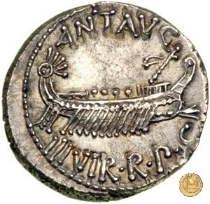 544/14 - denario LEG. II (legionis secundae) 32-31 BC (Itinerante con M. Antonius)