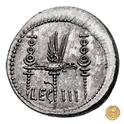 544/15 - denario LEG. III (legionis tertiae) 32-31 BC (Itinerante con M. Antonius)