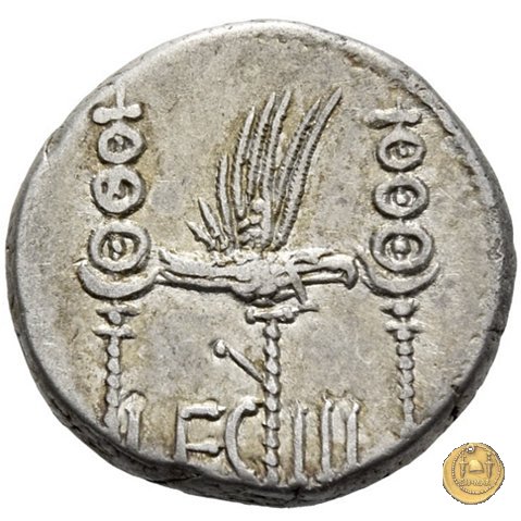 544/15 - denario LEG. III (legionis tertiae) 32-31 BC (Itinerante con M. Antonius)