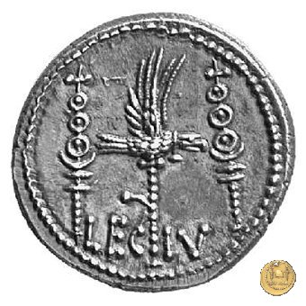 544/17 - denario LEG. IV (legionis quartae) 32-31 a.C. (Itinerante con M. Antonius)