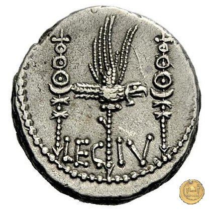 544/17 - denario LEG. IV (legionis quartae) 32-31 BC (Itinerante con M. Antonius)