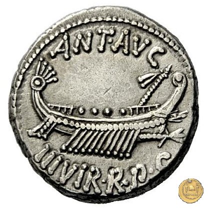 544/17 - denario LEG. IV (legionis quartae) 32-31 BC (Itinerante con M. Antonius)